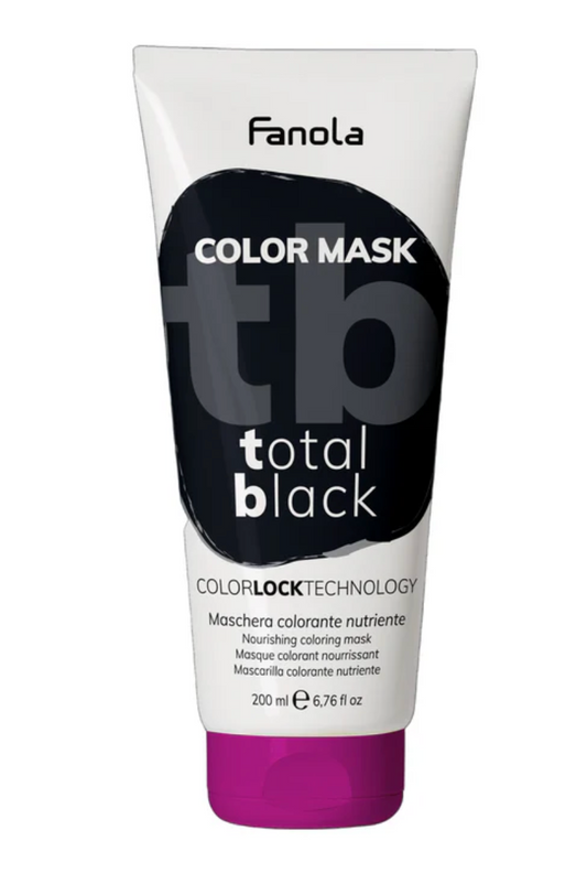 Masca colorata semipermanenta, Fanola, Total Black, 200ml